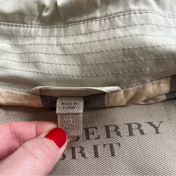 Burberry Brit Reymoor Quilted Vest Liner Removable Hooded Check Trench in size 8 - Picture 14 of 17